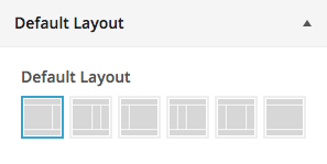 Default Layout option in the WordPress Customizer